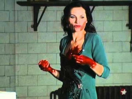 Kate Fleetwood while portraying a role of Lady Macbeth in Macbeth